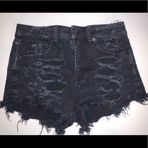 american eagle vintage high rise stretch shorts